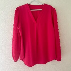 Women’s Hot Pink Long Sleeve Top